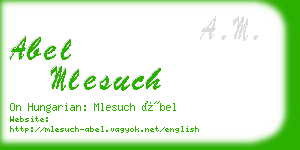 abel mlesuch business card